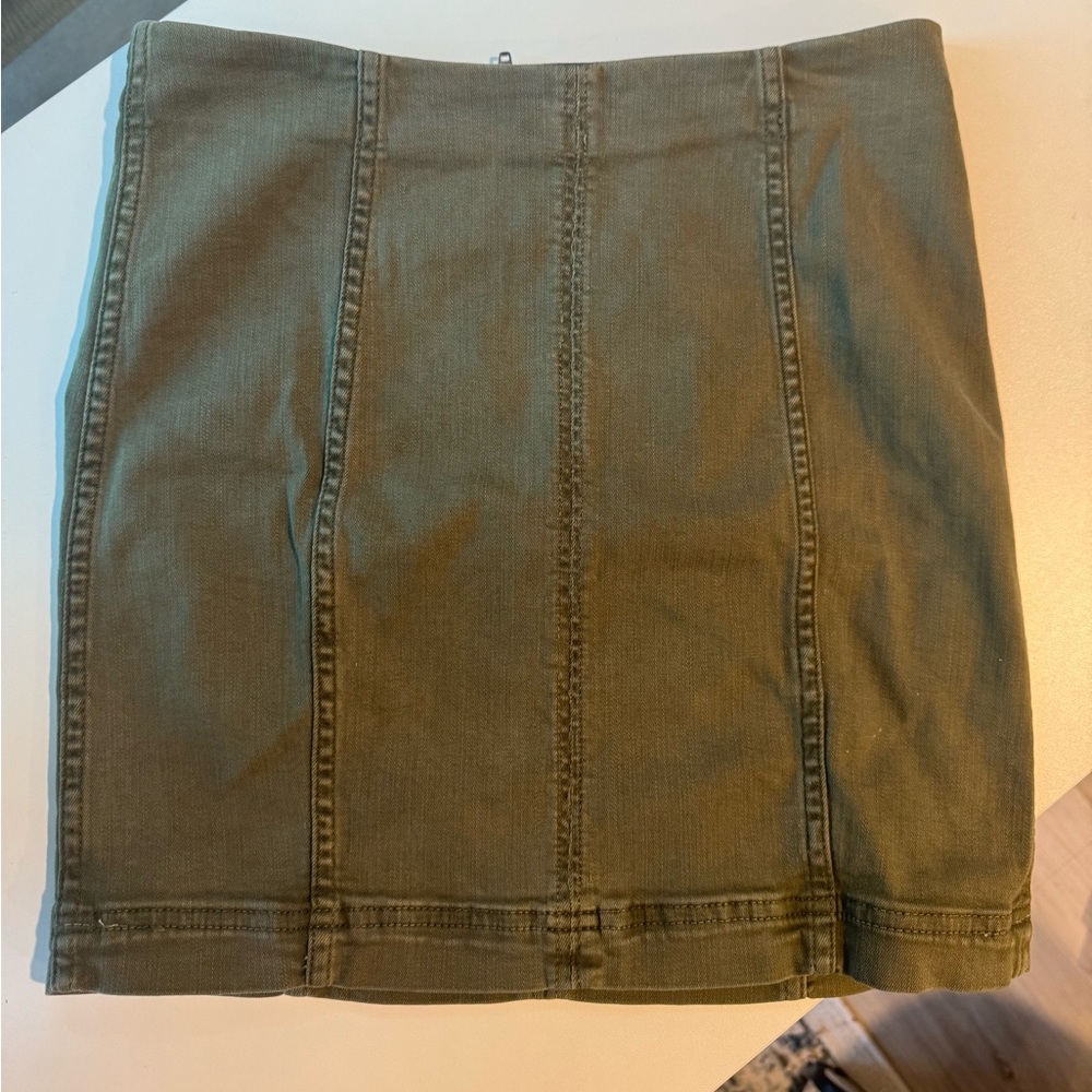 Free People Khaki Pencil Skirt